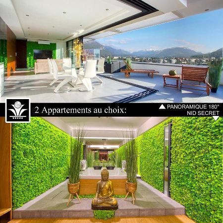 Panoramique 180 lac et montagne et Nid Secret spa romantique Annecy Extérieur photo