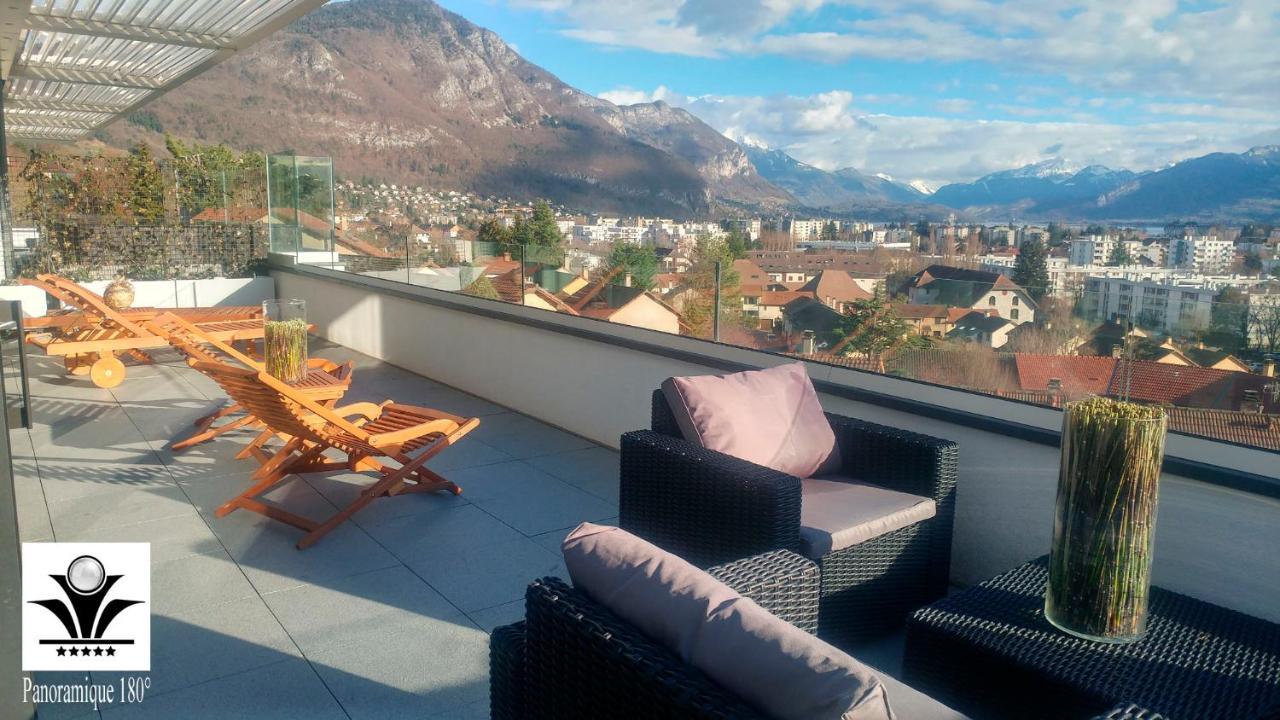 Panoramique 180 lac et montagne et Nid Secret spa romantique Annecy Extérieur photo